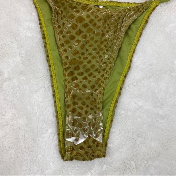 NWT Pretty Little Thing Olive Devore Bikini Bottoms - Picture 8 of 10